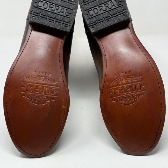 Corral A4068 Cowboy Roper Boots Mens 10 EE Brown Cow Leather Mid Calf Western - Picture 15 of 15